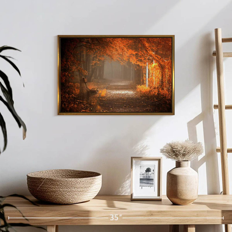 Waiting To Fall, 19" X 13", Floating Frame Gold