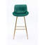 Ensemble de tabourets de bar 2 pièces, avec repose-pieds chromé et tabouret de comptoir en tissu, tabouret simple à pieds-2017091523