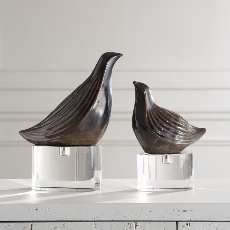 Arjola Gray Sculptures, Set Of 2