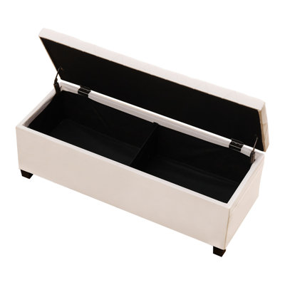 Storage Bench, Button- Flip-up Beige Upholstered Linen Bed With Side Bags, For Living Room And Entryway, Large Blankets Daily Use, Multi-functional Re