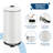 Commercial-Grade Soft-Close Trash Can – 8 Gallon Round Stainless Steel Bin with Foot Pedal, Removable Inner Bucket, Space-Saving Design for Kitchen, Office, Bathroom – White-135544977