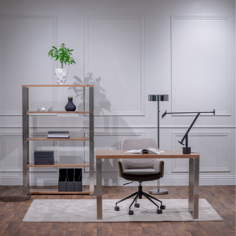 Malmesbury Metal Base Writing Desk, Walnut