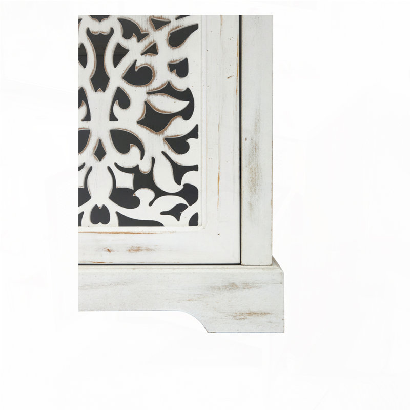 Armoire décorative, 2 portes à découper Buffet Serveur Console pour cuisine, salle à manger, salon, couloir