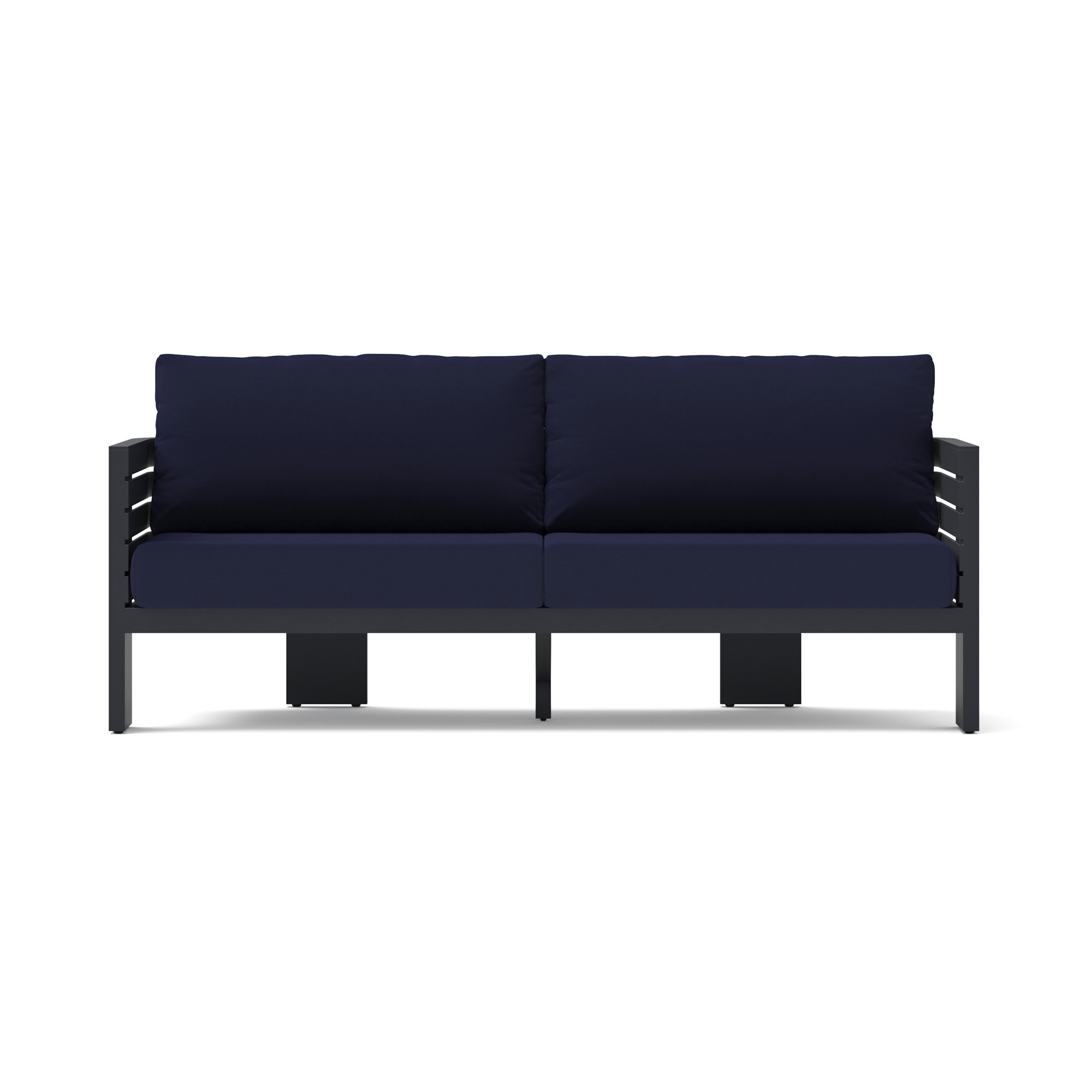 Ari 80In Outdoor Patio Sofa, Navy Blue