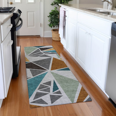 Premium Machine Washable Ketterer AMF1039 Geometric Rug