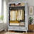 Portable Non-Woven Fabric Wardrobe, 67 Inches Tall, with Hanging Space for Coats and Bags, Sturdy & Easy to Assemble, Includes 3 Storage Drawers, Ideal for Rentals, Dorms, Bedrooms-1357931941