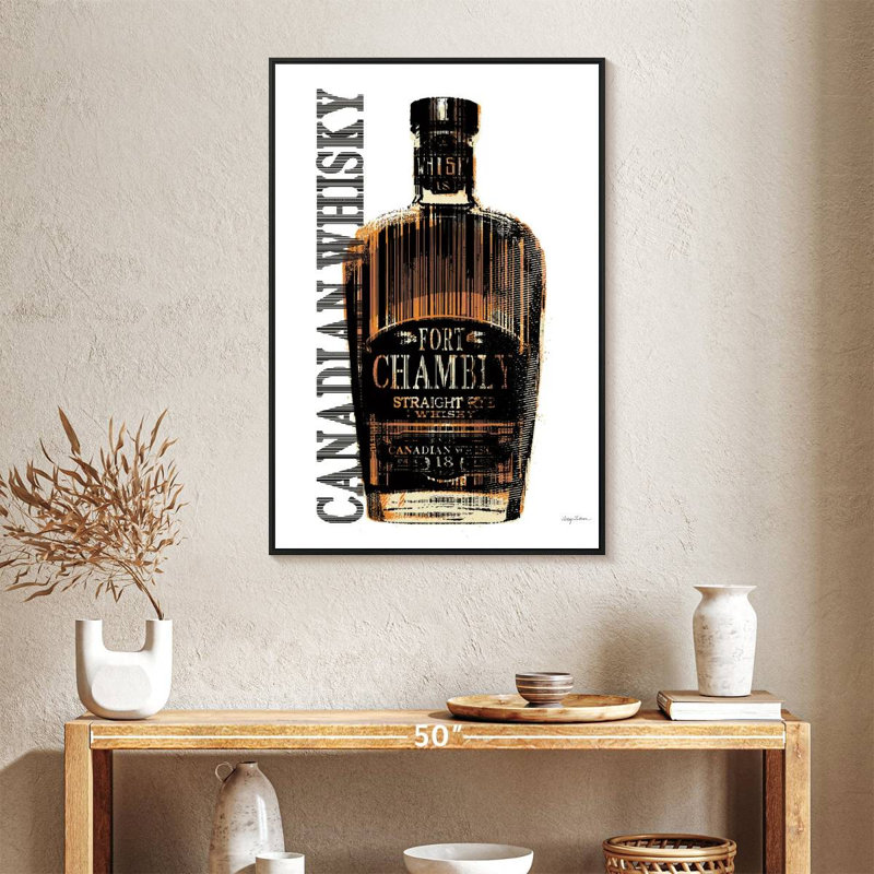 Canadian Whisky, 25" x 37", Floating Frame Black