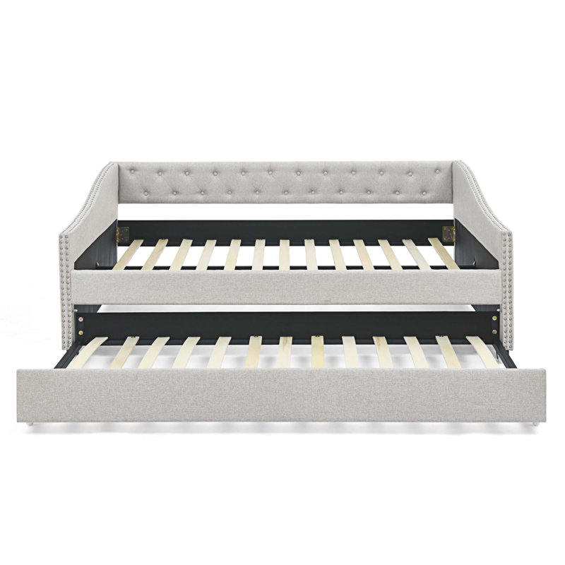 Lit de jour avec couchette Edmanuel, Beige