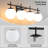 30.7" 4-Light Dimmable Bathroom Vanity Light with Frosted Glass Shades-389203671