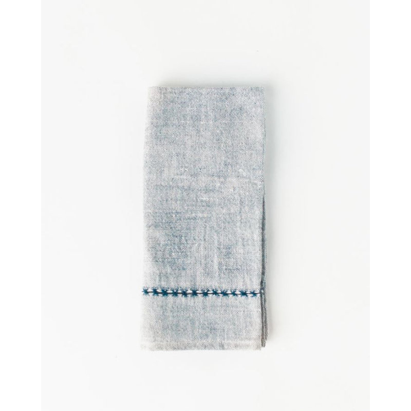 Pulled Cotton Napkins - Set of 4, Blue