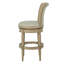  Tabouret tournant 31 "en chêne récupéré avec tissu gris cendré Runyan-131182163-131182166