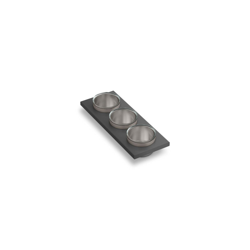 Ensemble de cuves de préparation pour évier de travail trois pièces Synthos, Gris