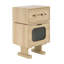 TABLE D'APPOINT ROTATABLE EN MDF DE RANGEMENT ROBOT, COULEUR NATURELLE
