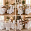 Paquet de 12 housses de chaise pliantes en spandex extensible, housses de protection amovibles et lavables universelles pour mariage, fête, banquet et salle à manger, blanc