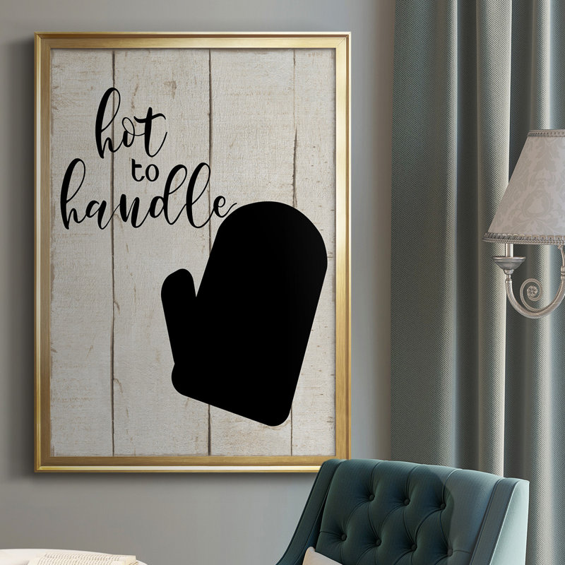 «Hot to Handle», reproduction encadrée de qualité supérieure - prête à être accrochée, Or, H 42,5 po x l 30,5 po x P 1 po