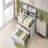 Twin Wooden Captain Bed Frame, Bookshelves, 3 Drawers, Trundle-1900806466