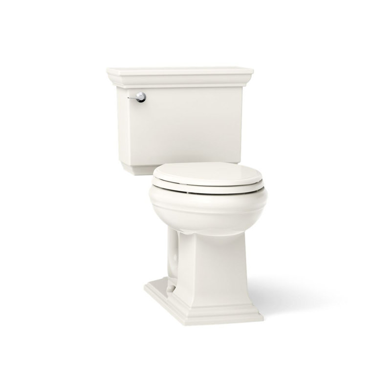 Memoirs Stately Comfort Height 1.28 GPF Elongated Two-Piece Toilet, Biscuit, Left-Hand