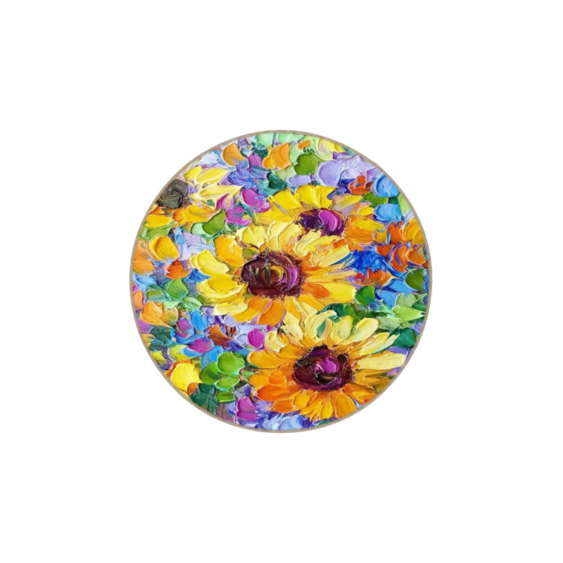 Floral Yellow White Blooming Flower Patterned Decorative And Woven Base Washable Carpet, Runner 2'6" x 9'11"