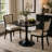 Modern Round Dining Table with Metal Base