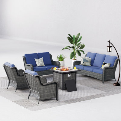 Arnald 8 - Person Patio Conversation Set with Cushions