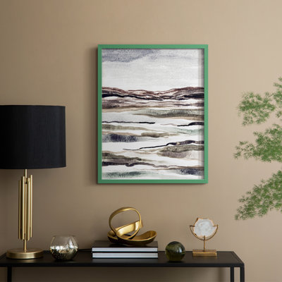 «Mute Earth Layers II», reproduction encadrée - bois massif