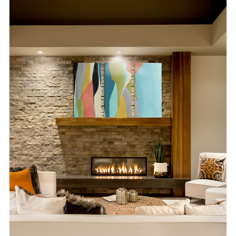 « geoscape ii », reproduction d’impression à multiples images sur toile, H 24 po x l 36 po x P 1,5 po