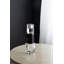 Porte-bougie effilé en verre noir et transparent - 2 po x 2 po x 8 po - noir, transparent