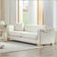 Canapé Chesterfield classique 84 po en velours 3 places avec têtes de clous dorées-132516594