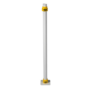 WamBam Traditional Fence White Metal Line Post