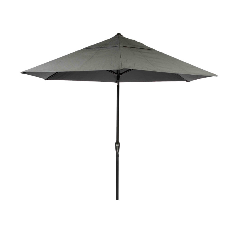 270cm Tilt Market Parasol, Grey, Black