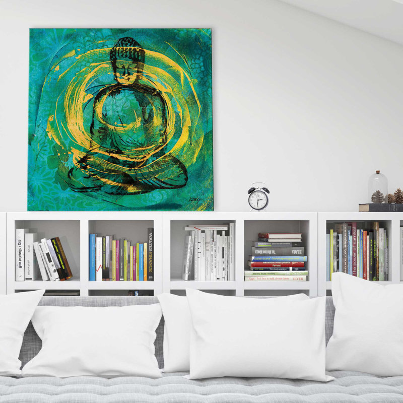 «Centered Buddha (Square)» par Kellie Day, reproduction, Toile tendue, H 24 po x l 24 po x P 1,5 po