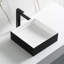 Lavabo de salle de bain vasque carré noir / blanc