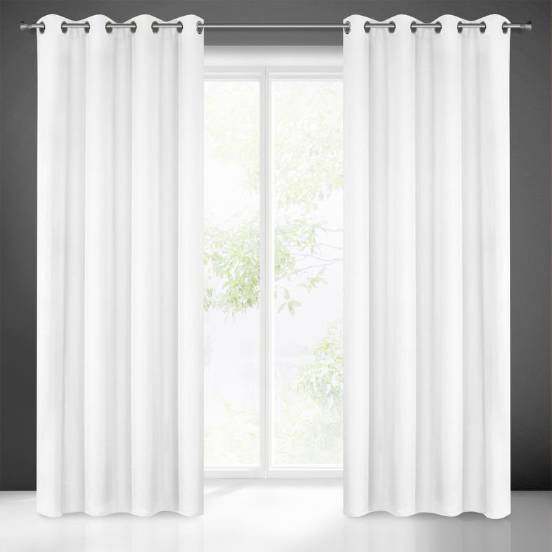Rita 1 Eyelet Blackout Curtain, White