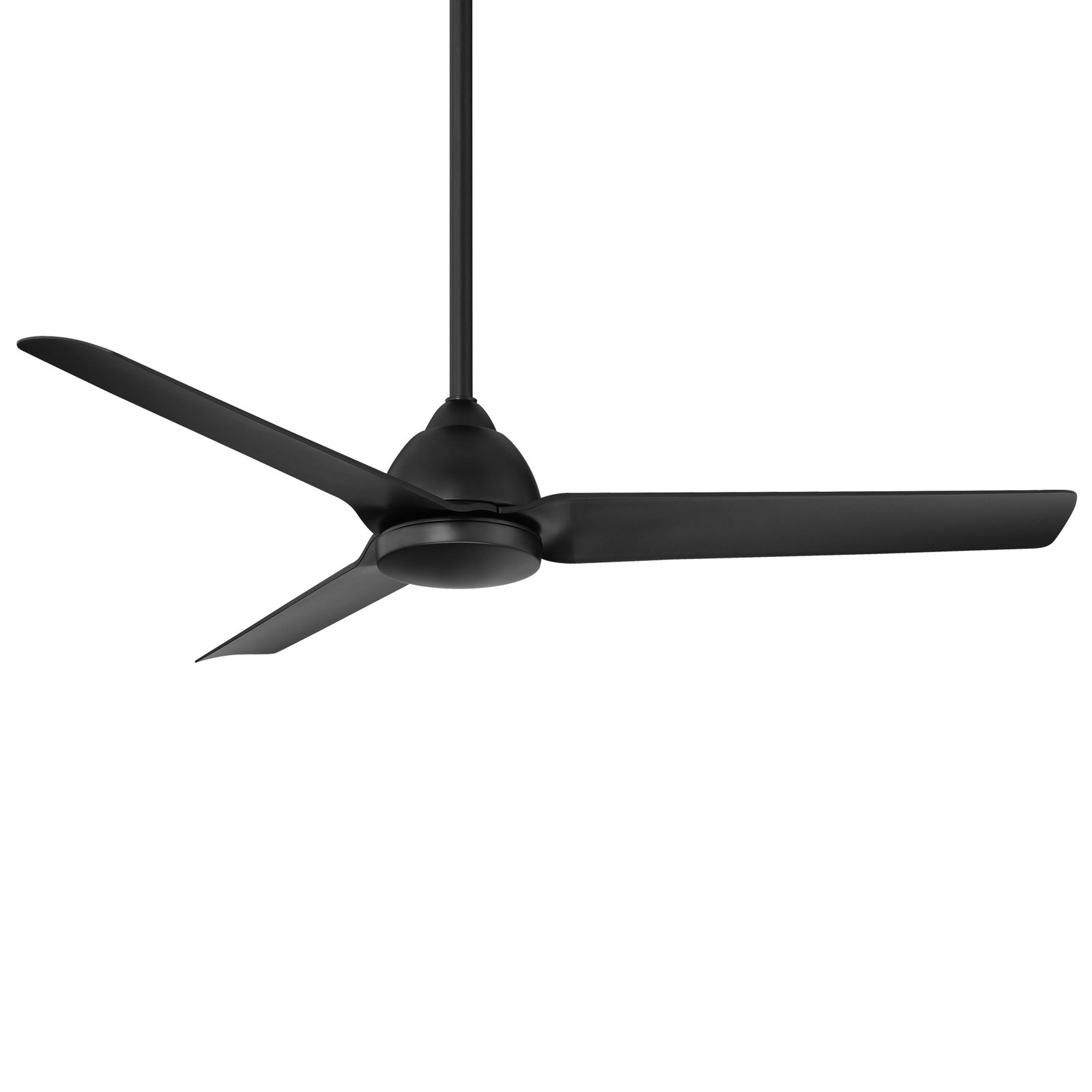 Mocha 54" Smart Ceiling Fan with Light Kit, Without Light Kit, Matte Black