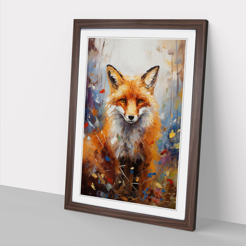 Single Picture Frame Print on Wood, Walnut Framed, 64cm H x 46cm W