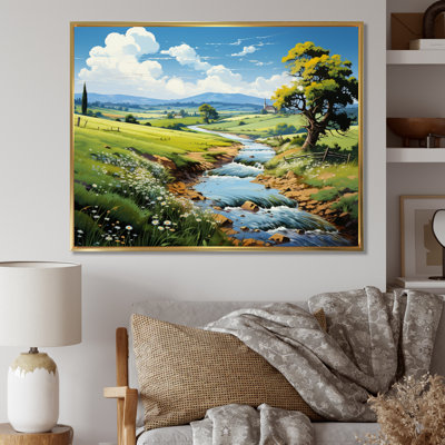 Countryside River Reflections I, reproduction d'art sur toile