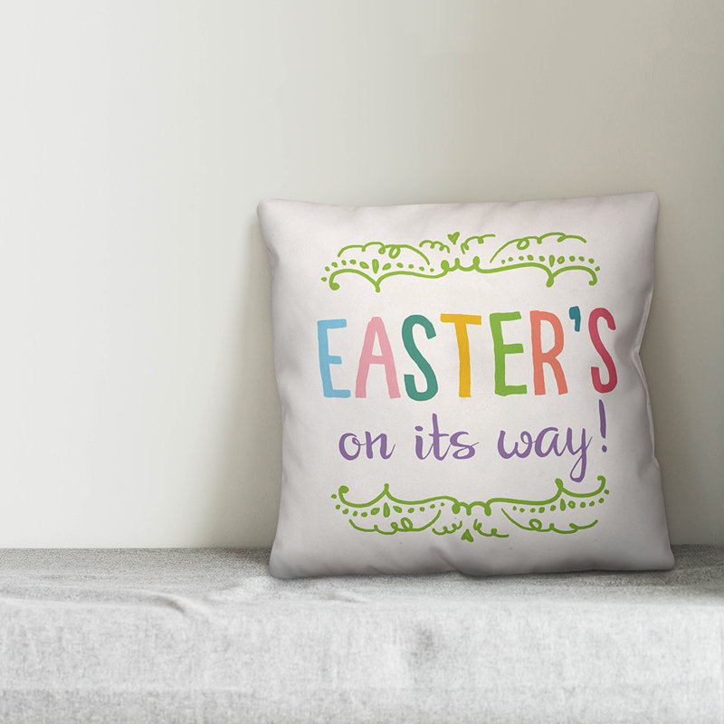  Easter's on its Way Throw Pillow