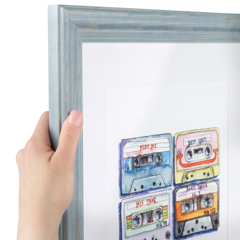 Coffey Blue Wood Picture Frame, 14" x 14"