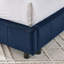 Structure de lit double capitonnée capitonnée, structure de canapé-lit avec dossier et accoudoirs confortables, lit double pour chambre à coucher, salon, velours, bleu foncé (80,5 po x 59 po x 30,5 po)-1570572842-1570572840