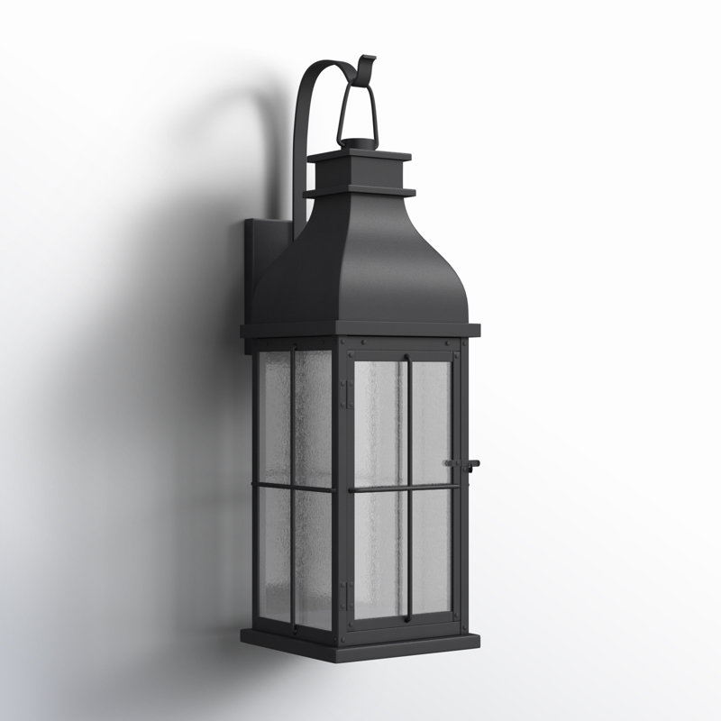 Lanterne murale d'extérieur Rossville, Minuit, 18,5" H x 5,5" L x 7" D