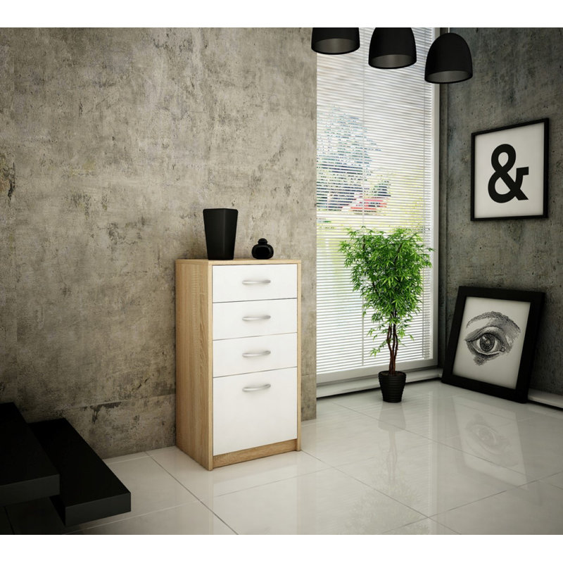 45cm Sideboard, Sonoma/White