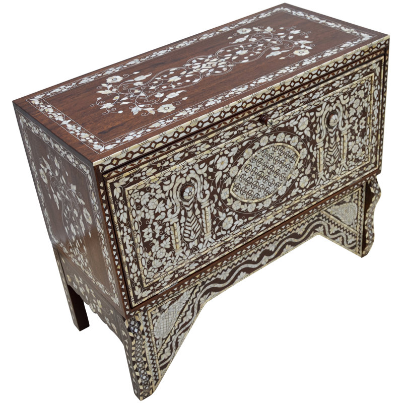 Syrian 39'' W Solid Wood Console Table