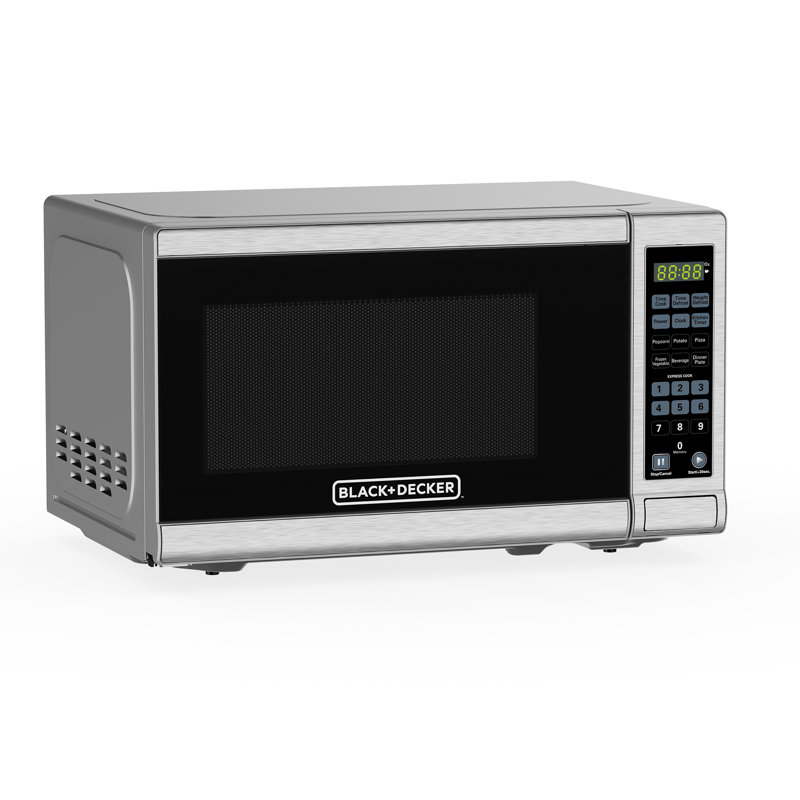 Black+Decker 700 Watt 0.7 Cubic Feet Stainless Steel Countertop Microwave Oven