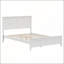 Lit plateforme moderne en bois massif blanc moderne avec lattes en bois robustes