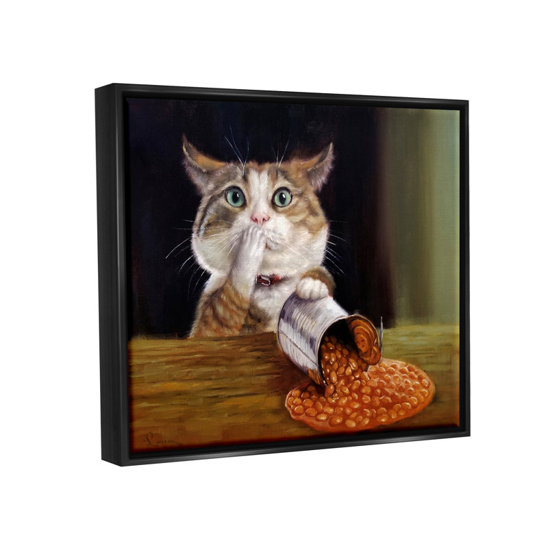 Cuisine pour chat «Spillers the Beans» par Lucia Heffernan - Peinture, H 25 po x l 31 po x P 1,5 po
