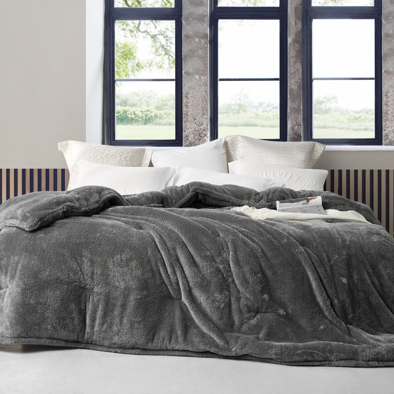  Charcoal Grey Original Plush Coma Inducer Oversized Comforter, King Comforter