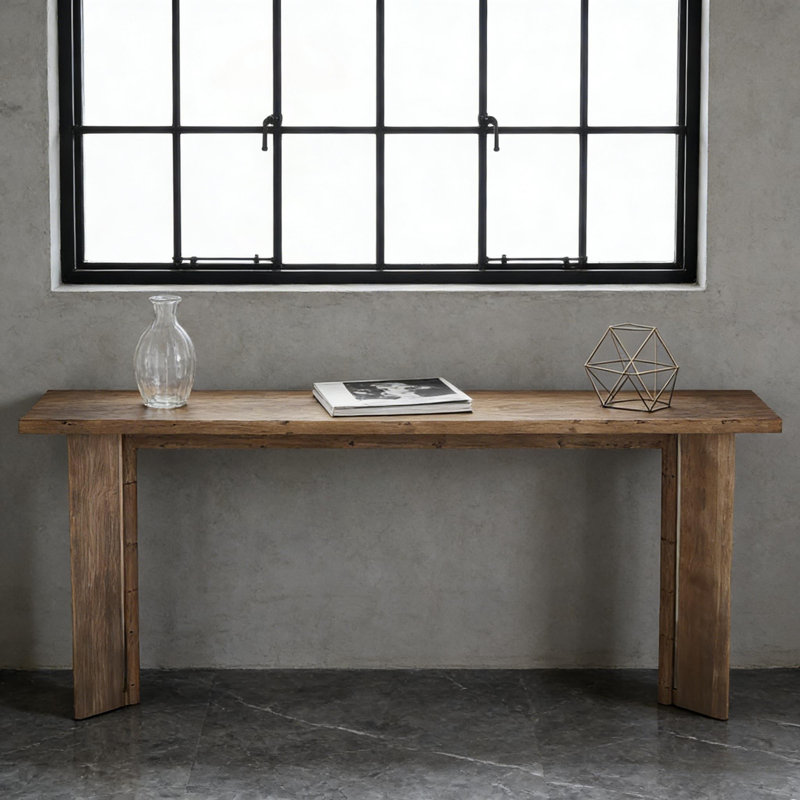 Chic Wooden Foyer Table, Slim Sofa Table With Spacious Surface And Superior Stability For Modern Entryways