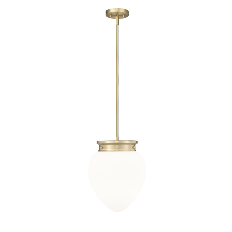 Luminaire suspendu 1 lumière Patrisio, Or moderne, H 97 po x l 12,5 po x P 12,5 po