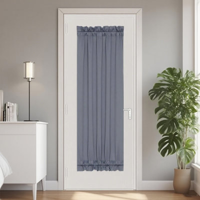 1 Panel Blackout Rod Pockets Window/Door Curtain Back Side Panels For Privacy - 52W X 72L Blackout Thermal Insulated Classroom Curtains Lockdown Shade For French Door - Beige