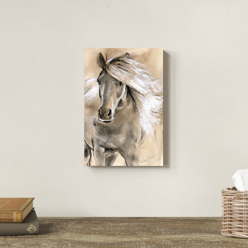 Cheval esquissé I, H 12 po x l 8 po
